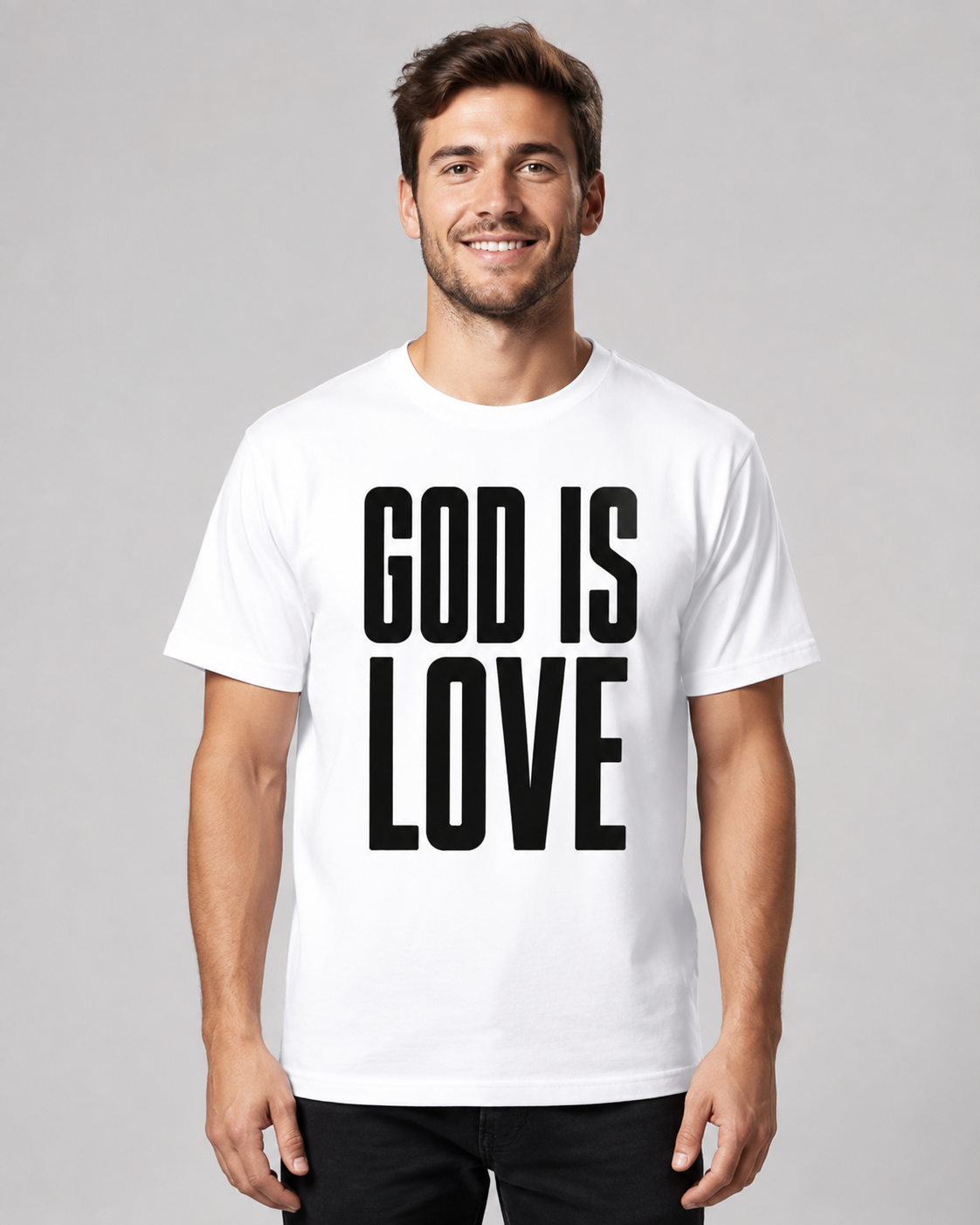 God Is Love – 100% Cotton Inspirational Graphic Tee